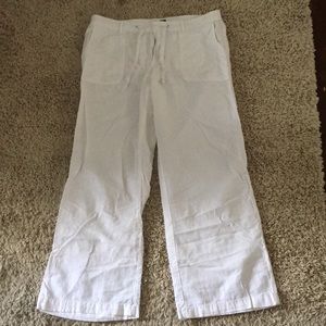 White linen painters pants